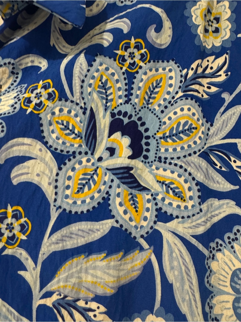 NWT Sam Edelman Floral Shirt Dress | Blue & Yellow Tie Waist Pocket Dress - Picture 5 of 7